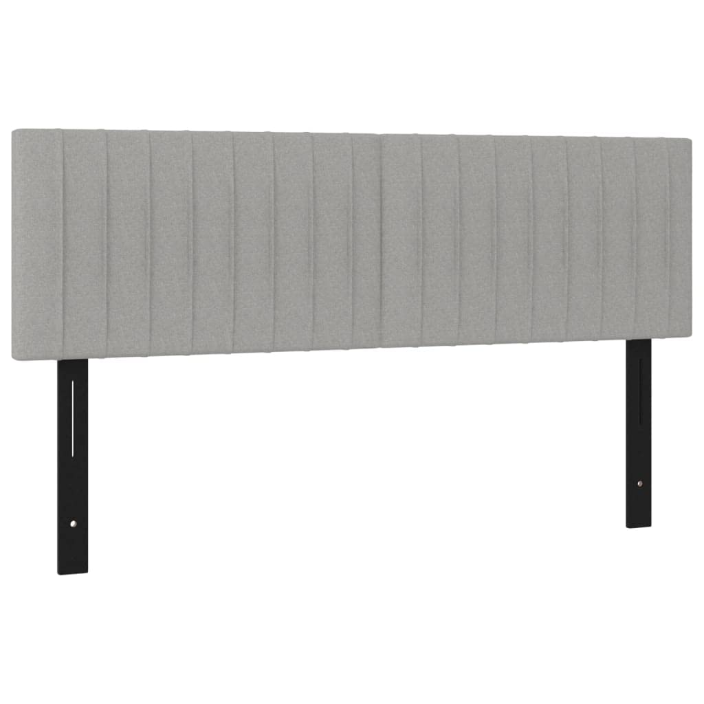Vidaxl Led Headboard, Upholstered Headboard For Bed Home, Bed Headboard With Led Light, Bedroom Furniture, Light Gray 56.7"X2"X30.7"/34.6" Fabric